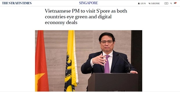 Singaporean daily features PM Chinh’s official visit